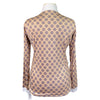 Back of Espoir 'Mosaic' Quarter Zip Sun Shirt in Light Mosaic