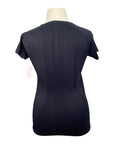 Short Sleeve Seamless Athletic Tee in Black