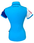 Back of Kingsland 'Termine' Polo Pique Shirt in Blue Vacanza - Women's Small