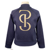 Back of PS of Sweden Logo Bomber Jacket in Midnight