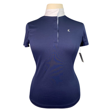 Horze Short Sleeve Competition Shirt in Navy
