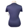 Back of Horze Short Sleeve Competition Shirt in Navy