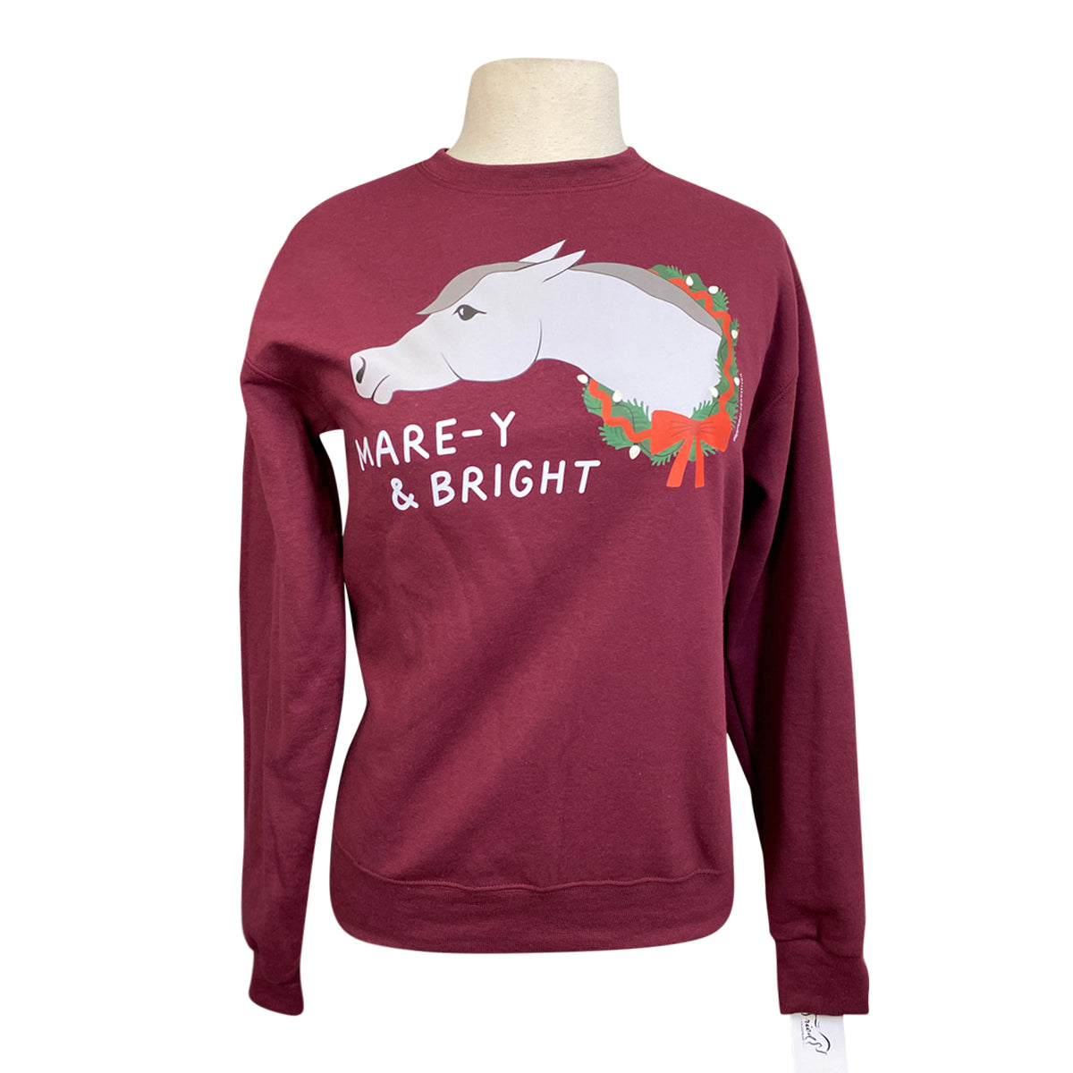 Dapplebay 'Mare-y & Bright' Sweatshirt in Mulled Wine/Grey