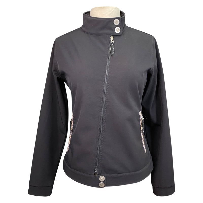 Kentucky Softshell Jacket in Black/ Plaid Trim