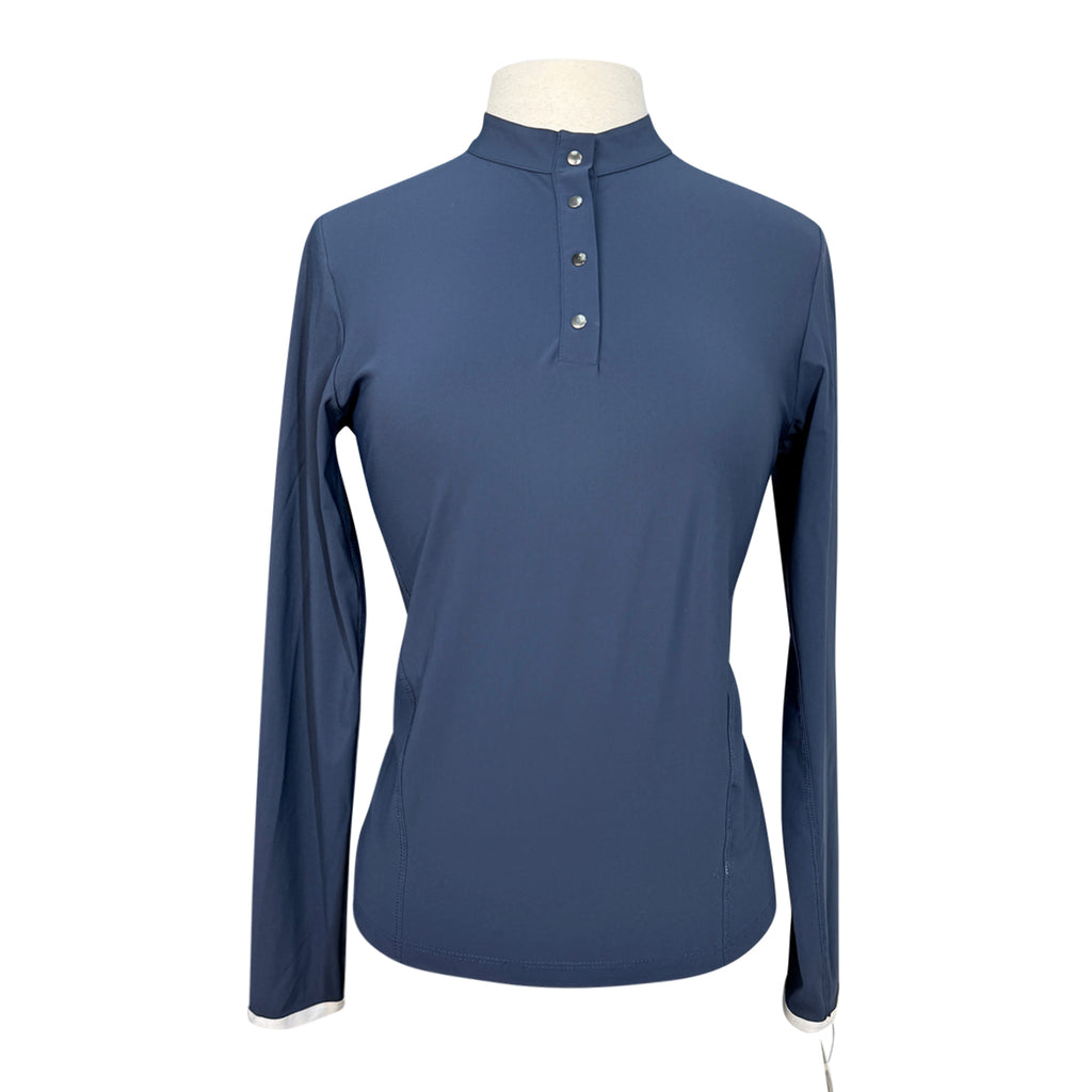 Callidae Long Sleeve Polo in Navy