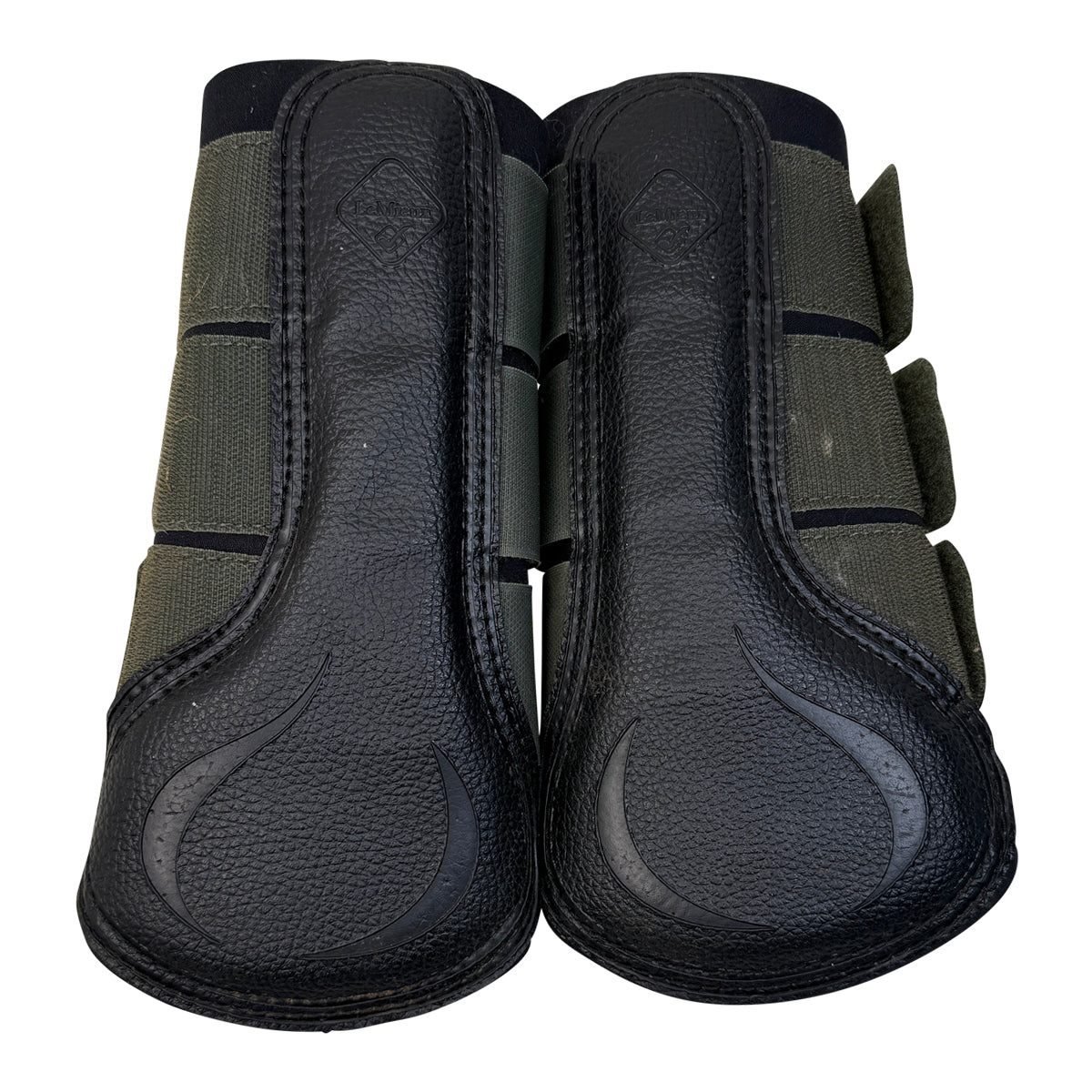 LeMieux Grafter Brushing Boots in Black/Moss