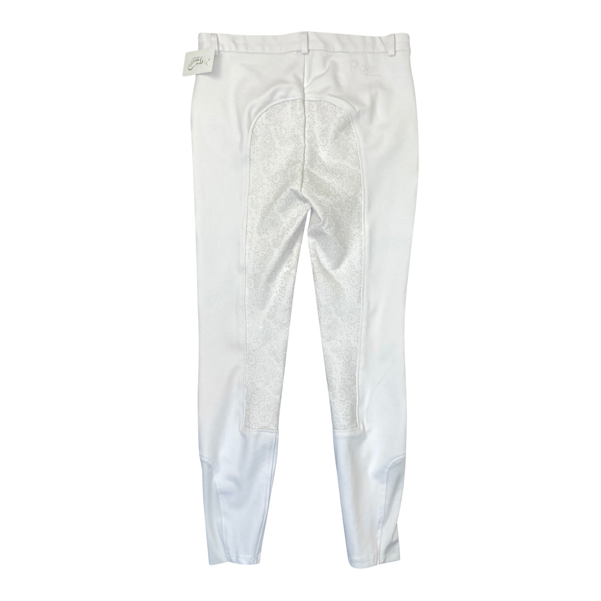 SmartPak 'Piper' Knit Mid Rise Full Seat Breeches in White