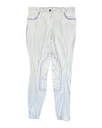 Sarm Hippique 'Rebecca' Knee Patch Breeches in White