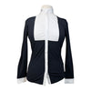 Cavalleria Toscana Embossed Long Sleeve Bib Shirt in Navy