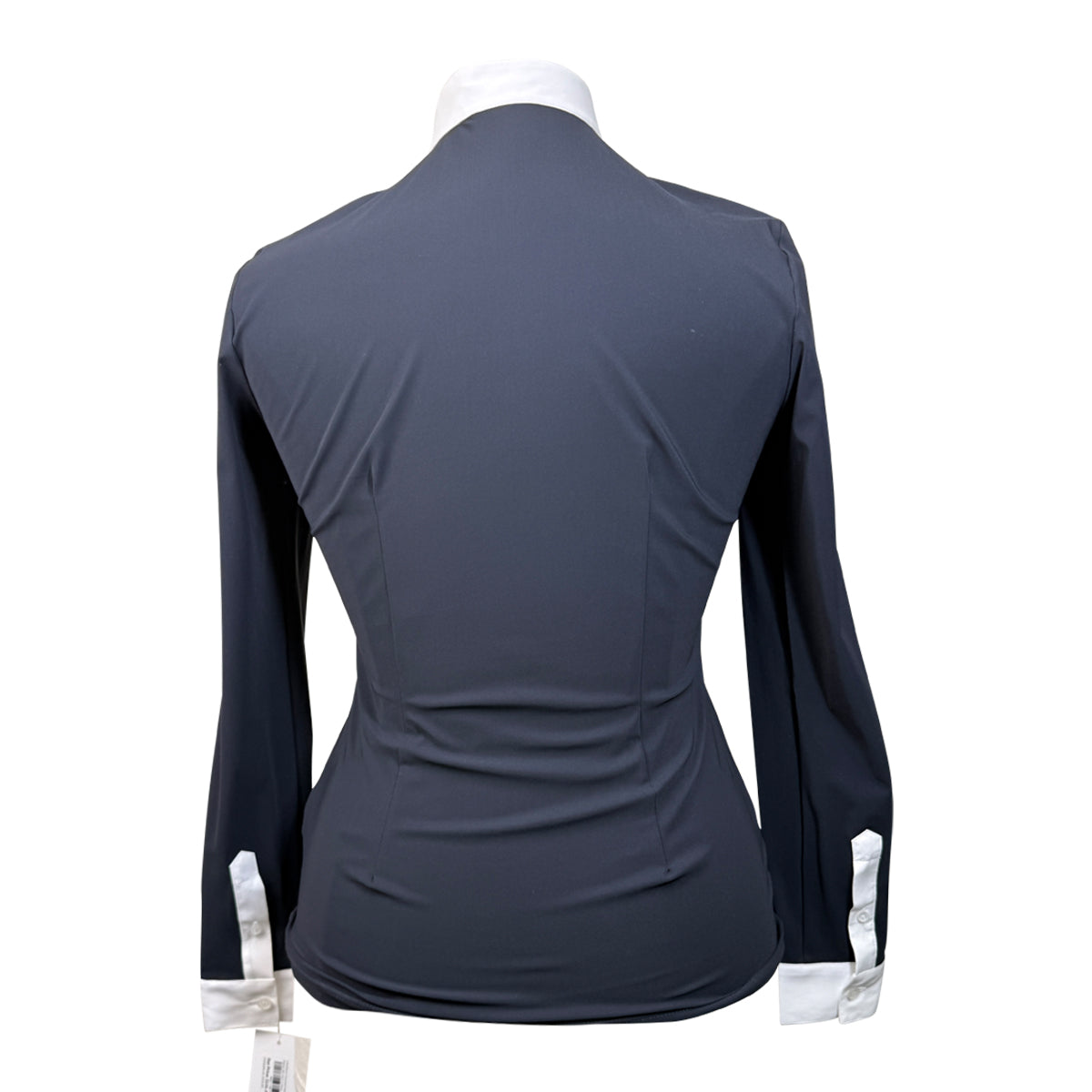Cavalleria Toscana Embossed Long Sleeve Bib Shirt in Navy