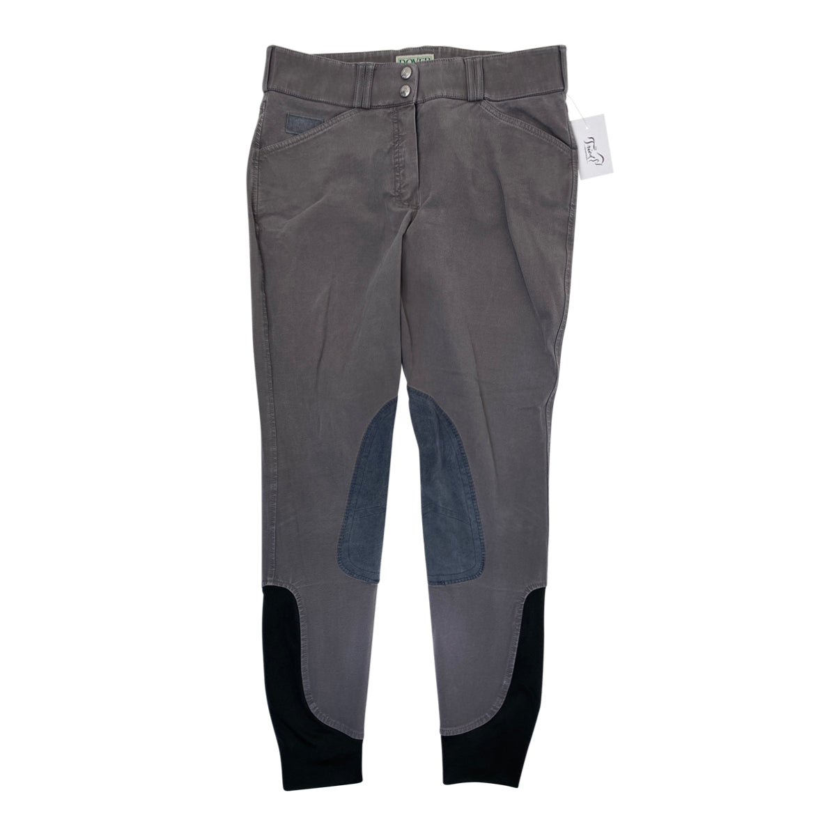 Dover Saddlery Knee Patch Breech in Grey