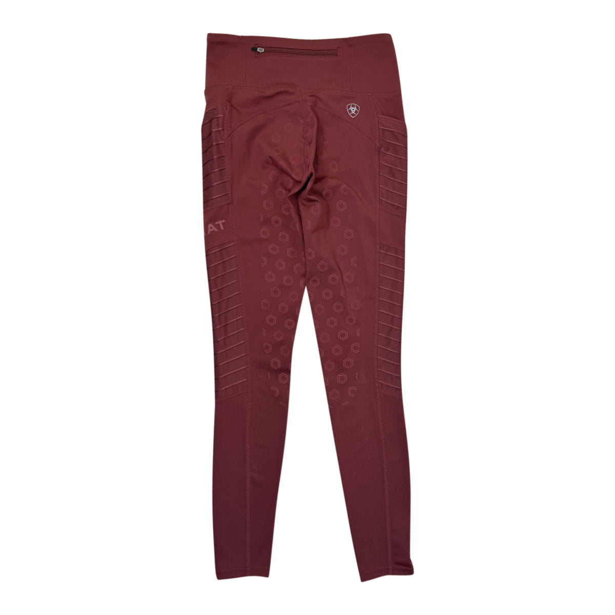 Back of Ariat 'EOS Moto' Full Seat Tights in Wild Ginger - Women's Small