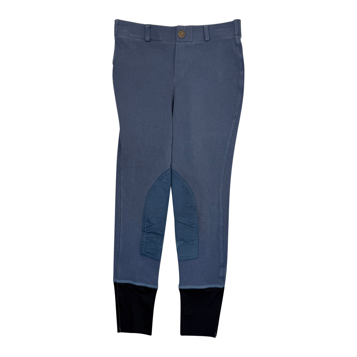 TuffRider Kids Pull-On Knee Patch Breeches in Denim