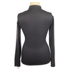 Back of Free Ride Equestrian 'Sara' Sun Shirt in Black
