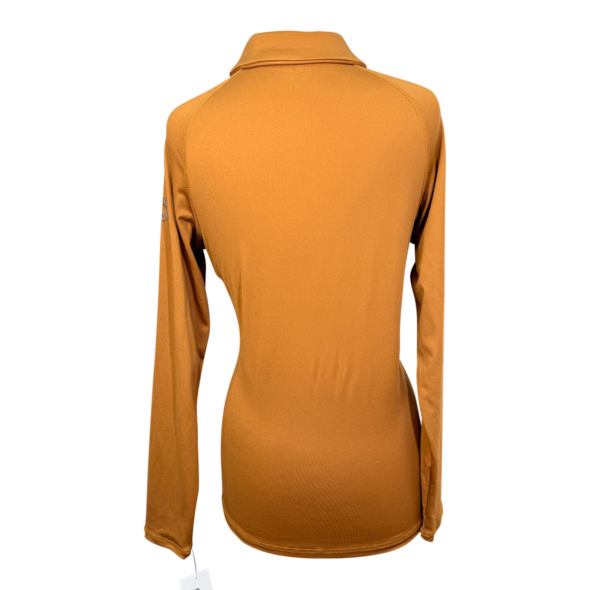 Dover Saddlery Long Sleeve 1/4 Polo Button Down in Pumpkin