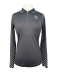 Asmar Equestrian 1/4 Zip Shirt in Black/White Stripes