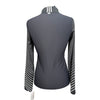 Asmar Equestrian 1/4 Zip Shirt in Black/White Stripes