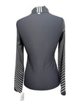 Asmar Equestrian 1/4 Zip Shirt in Black/White Stripes