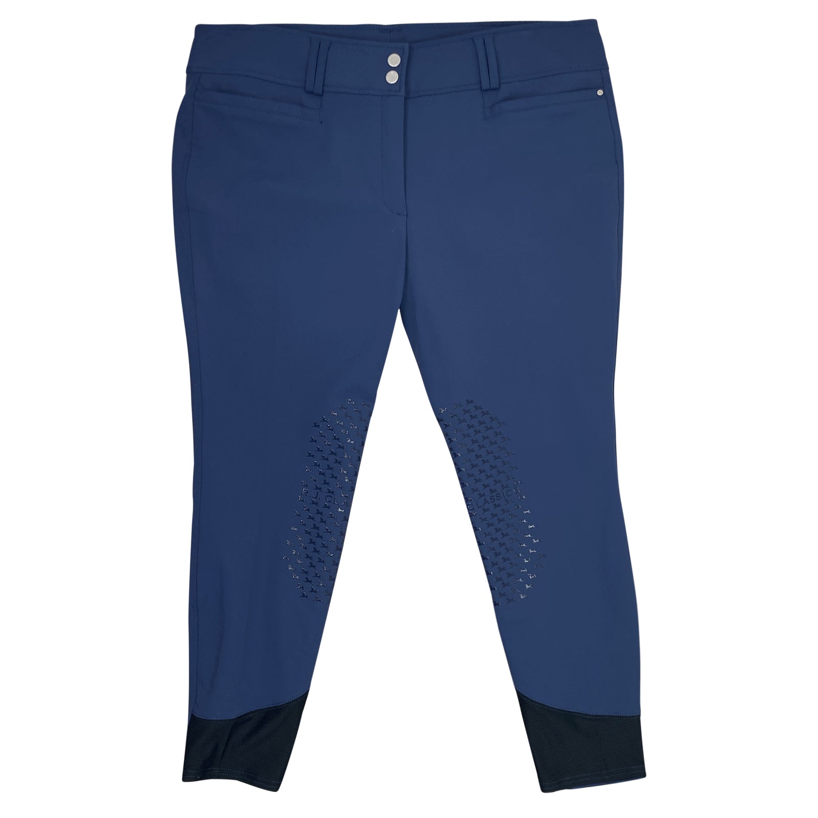 Front of RJ Classics &#39;Harper&#39; Knee Patch Breeches in Navy - Women&#39;s 34R