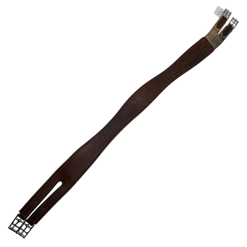 Fancy Stitched Overlay Girth in Chestnut