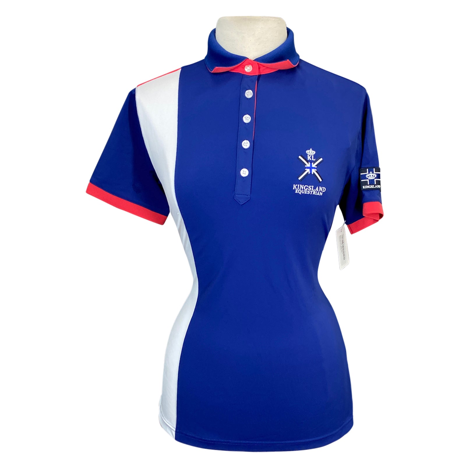 Front of Kingsland 'Waverly' Tech Pique Polo in Blue Depths - Women's Large