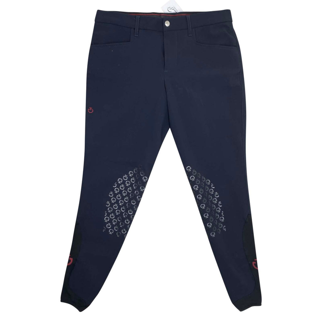 Cavalleria Toscana Knee Grip Riding Breeches in Navy - Men's IT 50 (US 36)