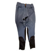 Kerrits Kids Fleece Knee Patch Tights in Navy Plaid 