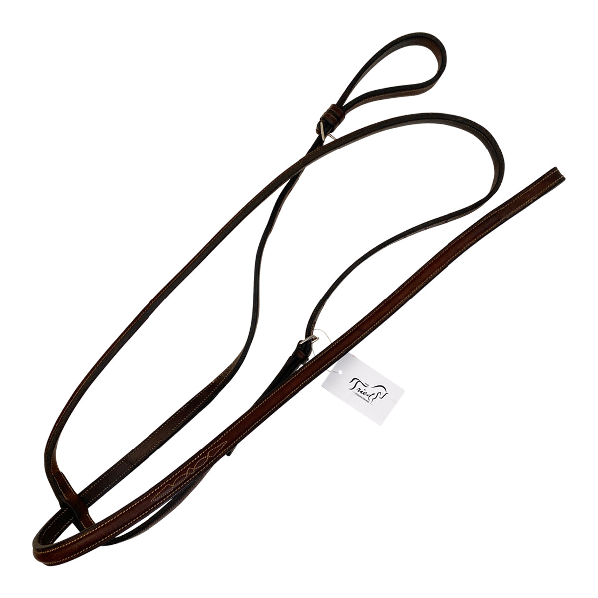 Bobby&#39;s English Tack Signature Series Round Raised Fancy Stitched Standing Martingale in Mahogany - Full