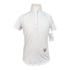Essex Classics 'Talent Yarn' Short Sleeve Show Shirt in White/Dog Love