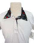 Essex Classics 'Talent Yarn' Short Sleeve Show Shirt in White/Dog Love