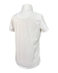 Essex Classics 'Talent Yarn' Short Sleeve Show Shirt in White/Dog Love