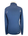 Ariat TEK Heat Series Long Sleeve Shirt in Navy/Polka Dot - Children's Large