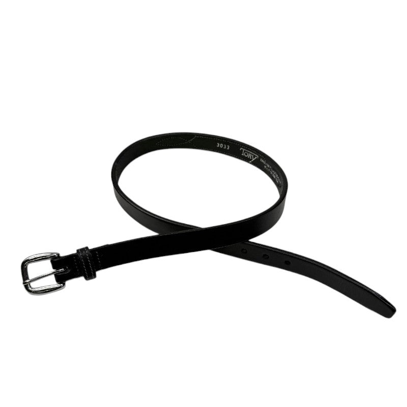 Tory Leather Fancy Stitched Belt in Black