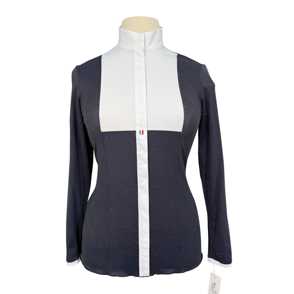 For Horses 'Alina' Technical Show Shirt in Black Dots
