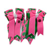 PonyTail Show Bows in Green Whales