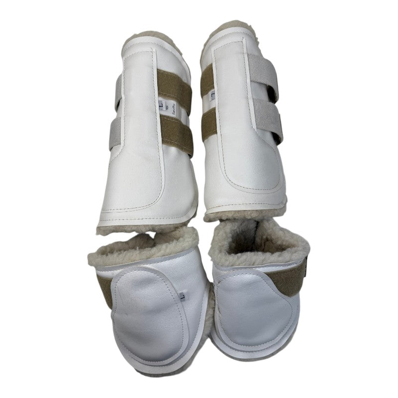 Euro Pro Heidi Set of 4 Galloping Boots in White