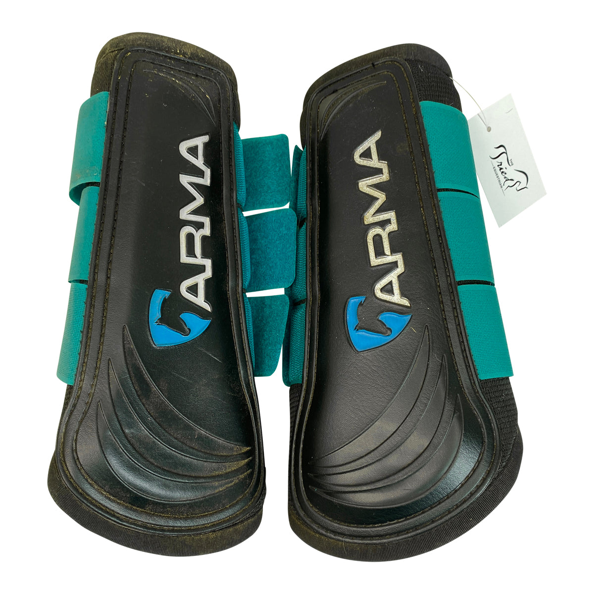 Arma Front Brush Boots in Black/Teal