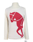 Ronner 'Martina' Sweater in White/Pink Horse - Women's Small