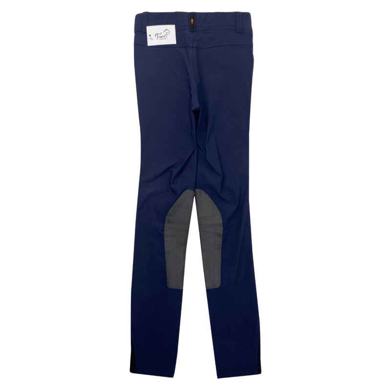 Back of Kerrits 'Crossover' Knee Patch Breeches in Navy - Children's Medium