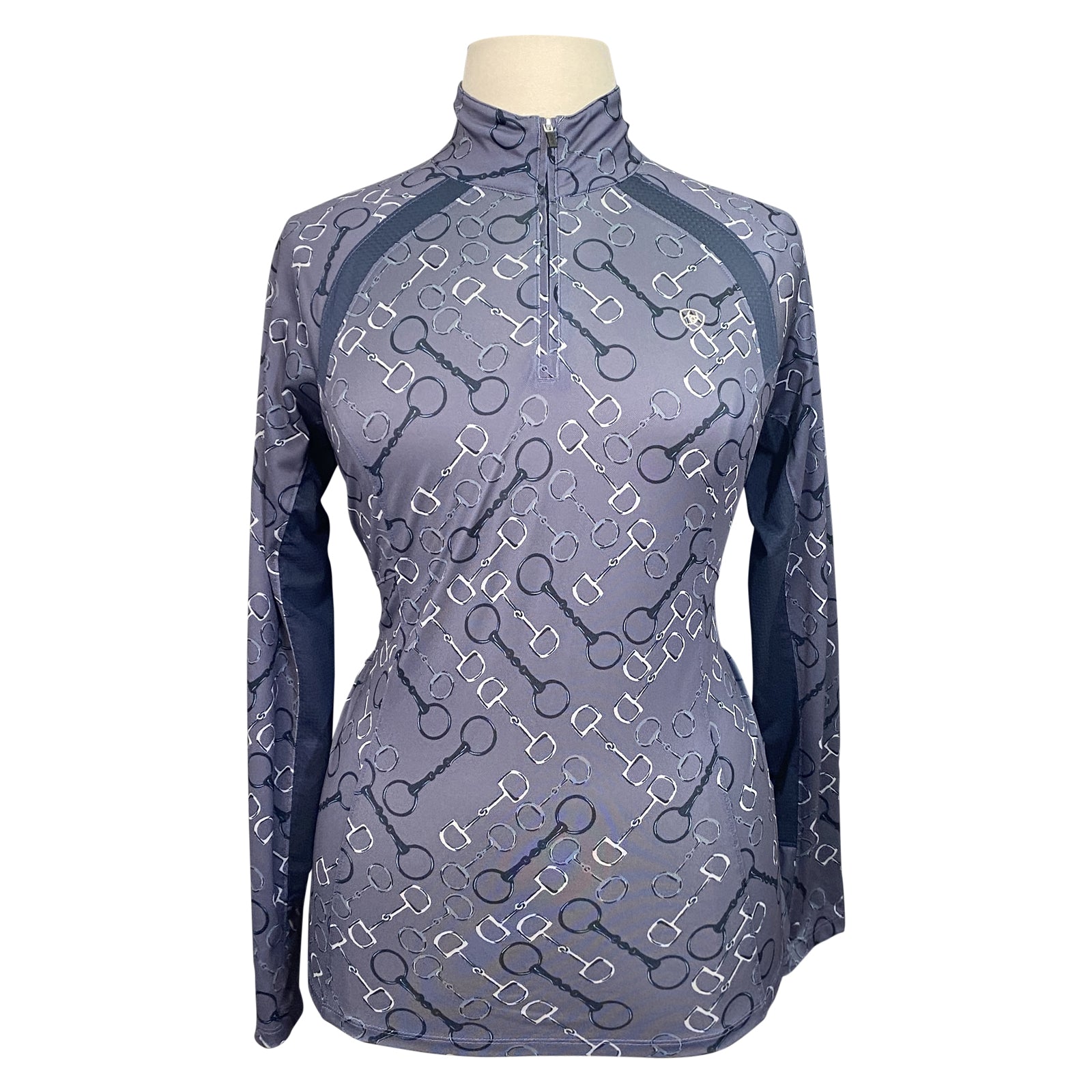 Ariat 'Sunstopper 2.0' Baselayer in Grey/Bits - Women's Medium