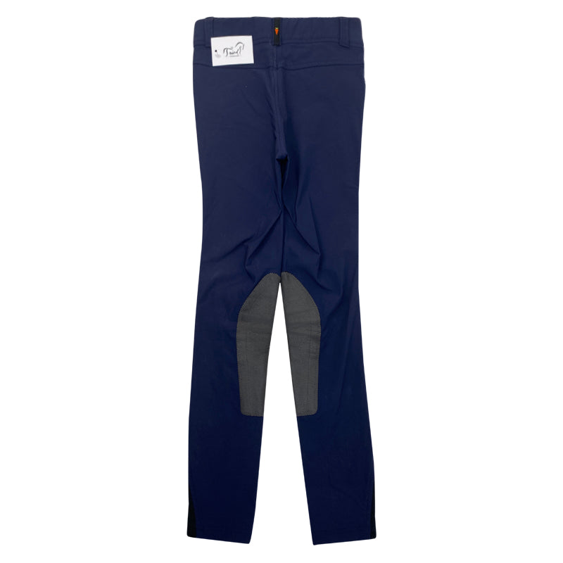 Back of Kerrits 'Crossover II' Knee Patch Breeches in Navy