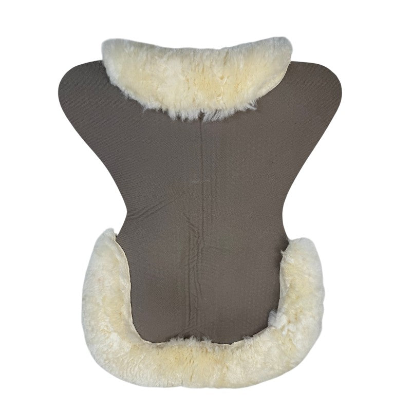 Acavallo Cut Out Sheepskin Gel Pad with Dri-Lex in White