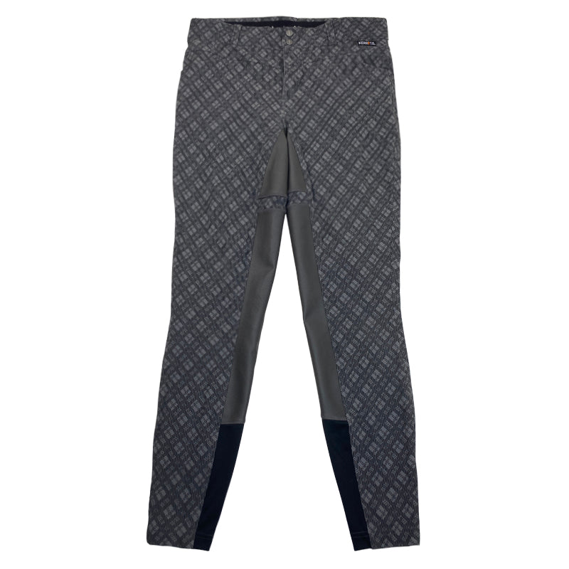 Kerrits 'Crossover' Breeches in Grey Plaid
