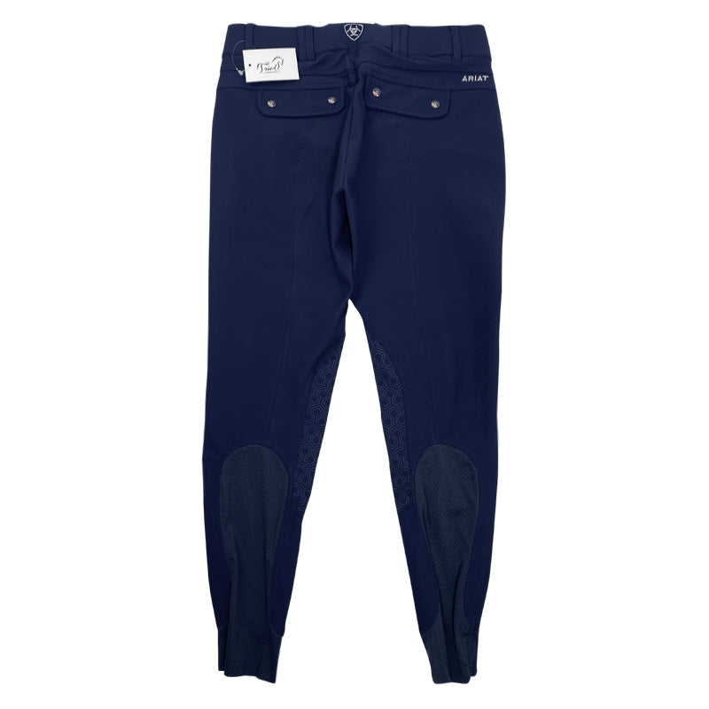 Ariat 'Tri Factor' Knee Patch Breeches in Navy - Women's 24R
