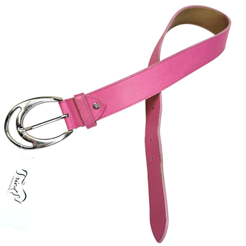 Tailored Sportsman Leather Belt in Barbie Pink