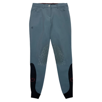 Cavalleria Toscana Logo Grip Breeches in Petrol Blue
