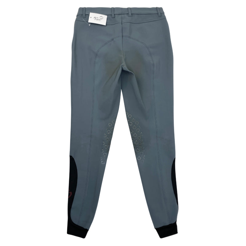 Back of Cavalleria Toscana Logo Grip Breeches in Petrol Blue