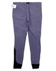 Back of Dover Saddlery 'Wellesley Grip' Breeches in Wisteria Purple