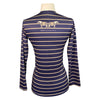Espoir 'Lumiere' Shirt in Navy/Tan Stripe