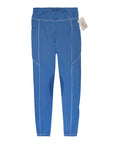 Riding Sport Knee Patch Tech Tights in Blue/White